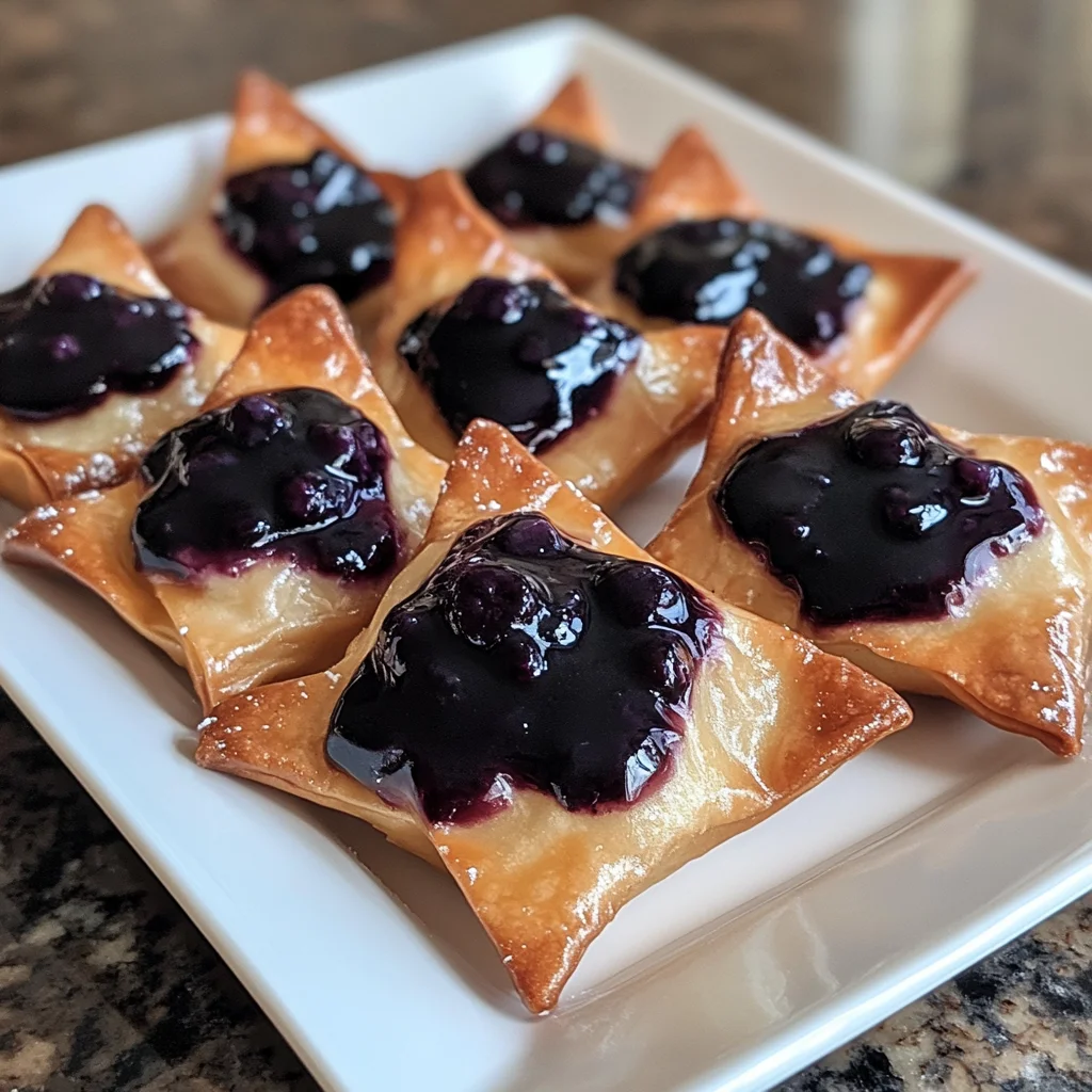 Air Fryer Blueberry Cheesecake Wontons Recipe