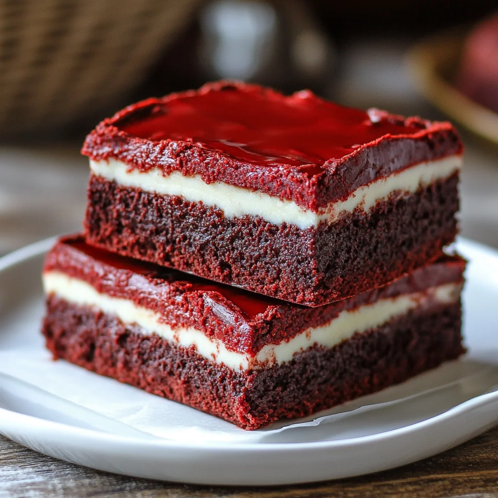 Fudgy Red Velvet Brownies Recipe