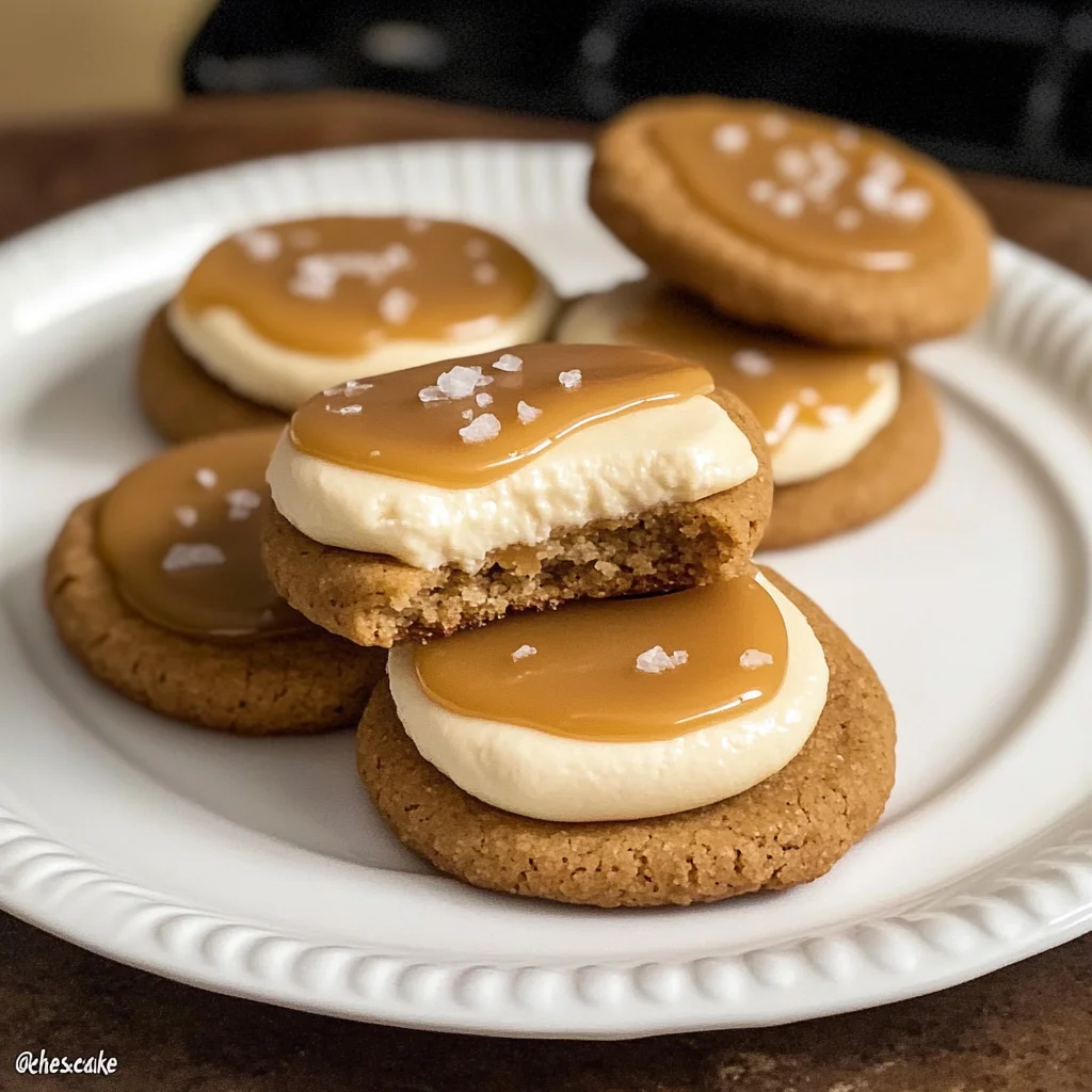 Salted Caramel Cheesecake Cookies