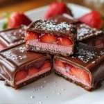 Strawberry Nougat Chocolate Bars
