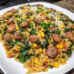 Sausage, Corn & Spinach Orzo