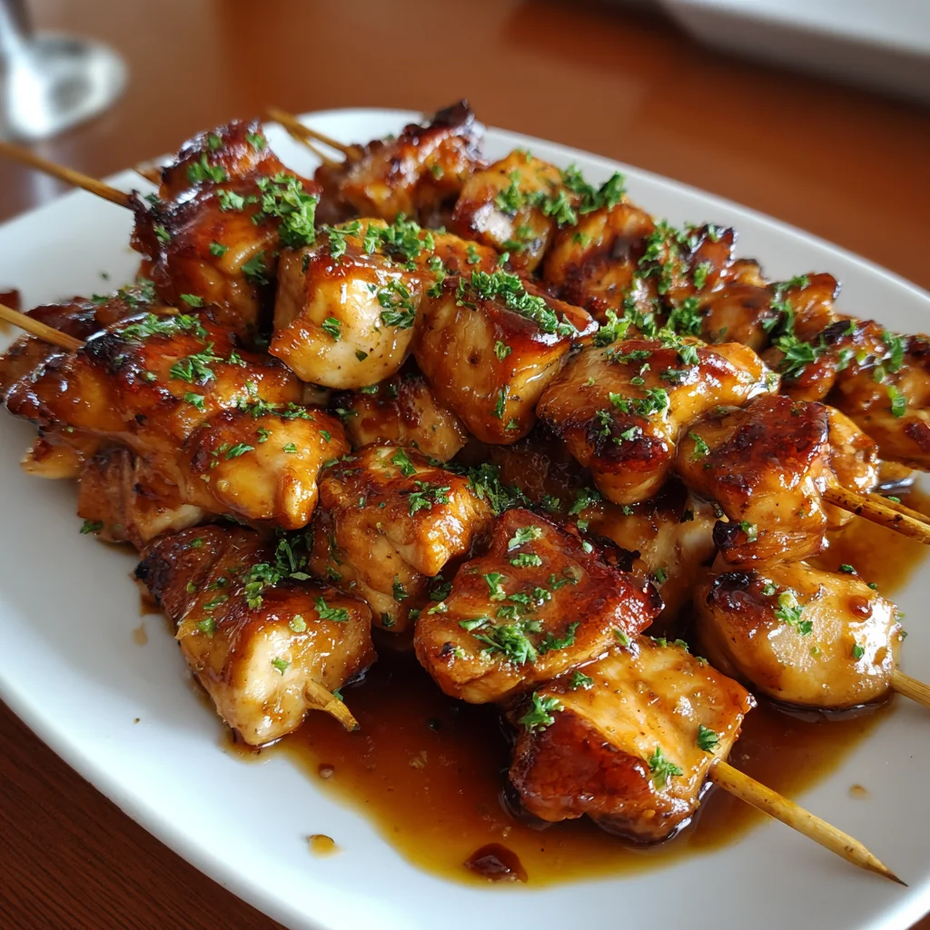 Bourbon Chicken Skewers