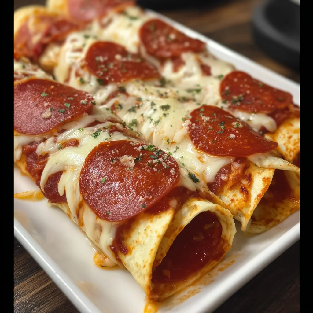 Cheesy Pepperoni Pizza Roll-Ups with Low-Carb Tortillas