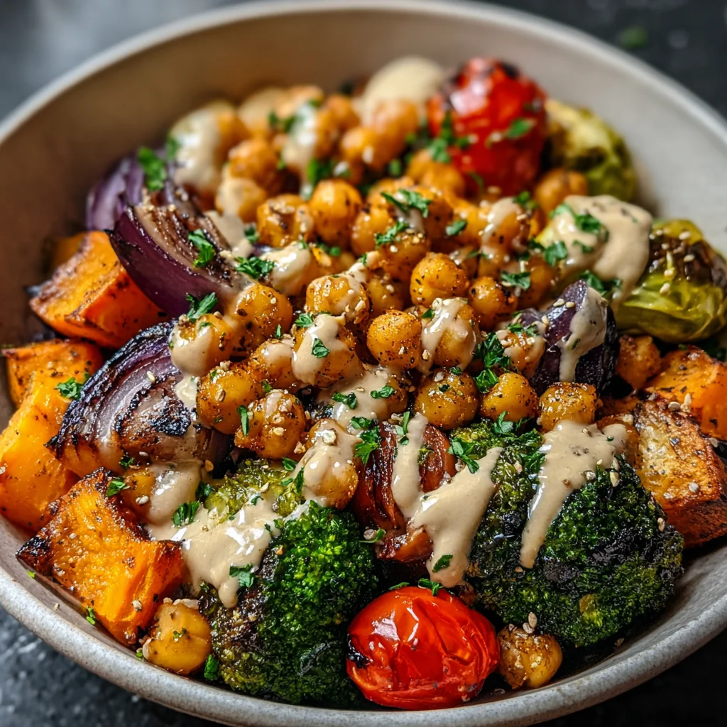 Roasted Veggie Tahini Bowls