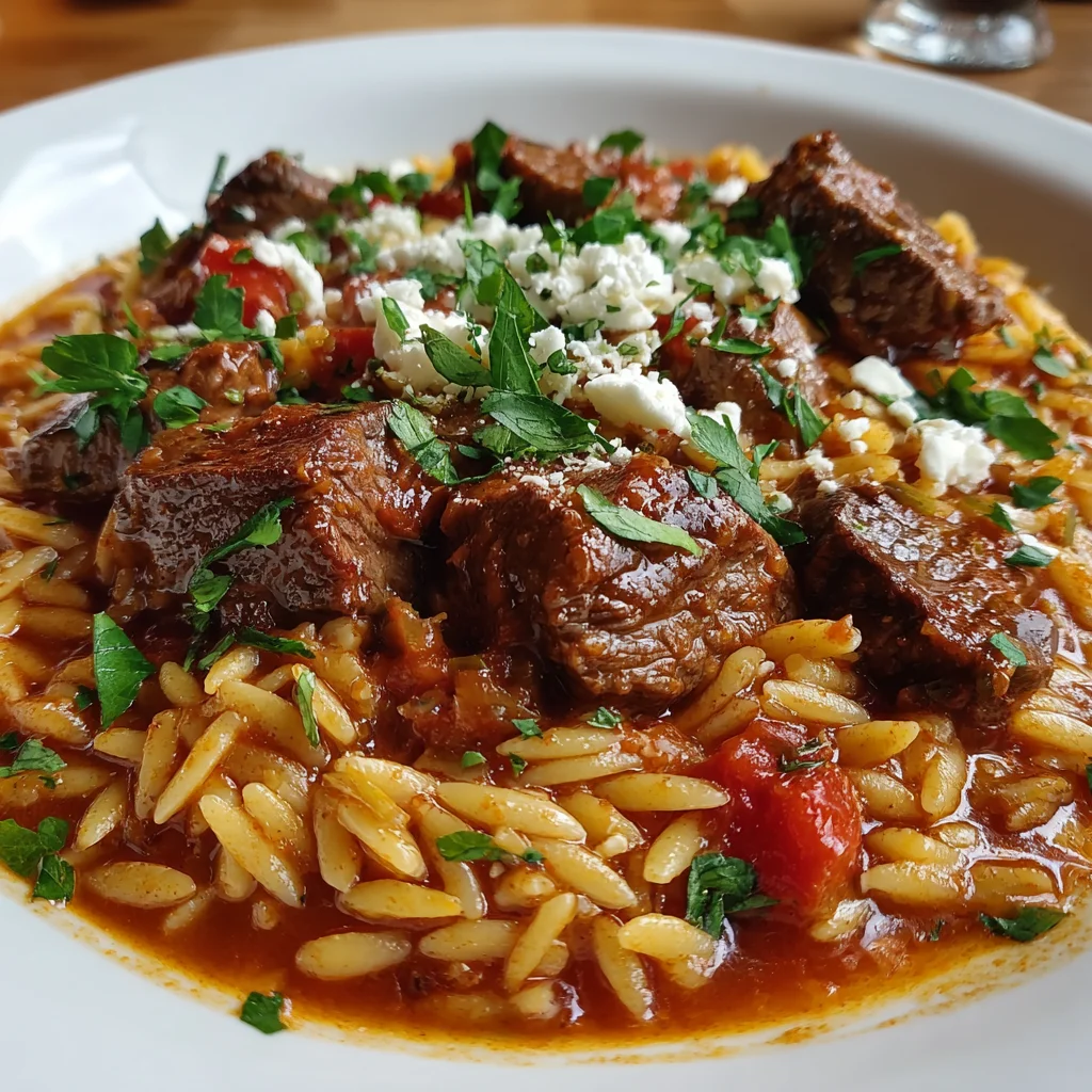 Beef Giouvetsi (Greek Beef Orzo Pasta) Recipe