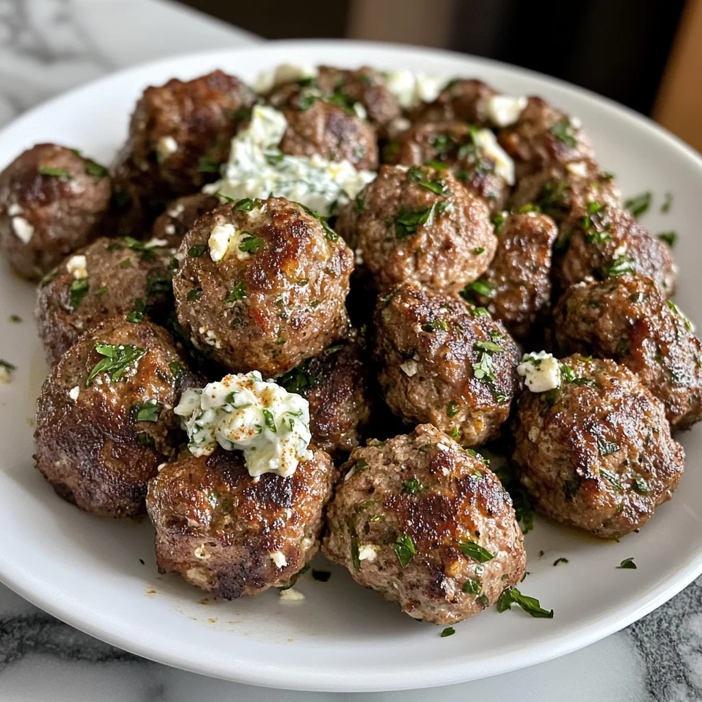 Keto Greek meatballs