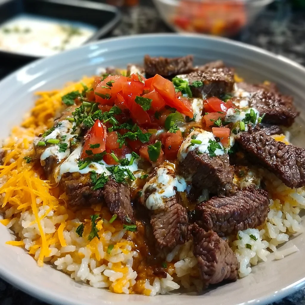 Steak Queso Rice