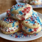Patriotic Cookie Ice Cream Sandwiches