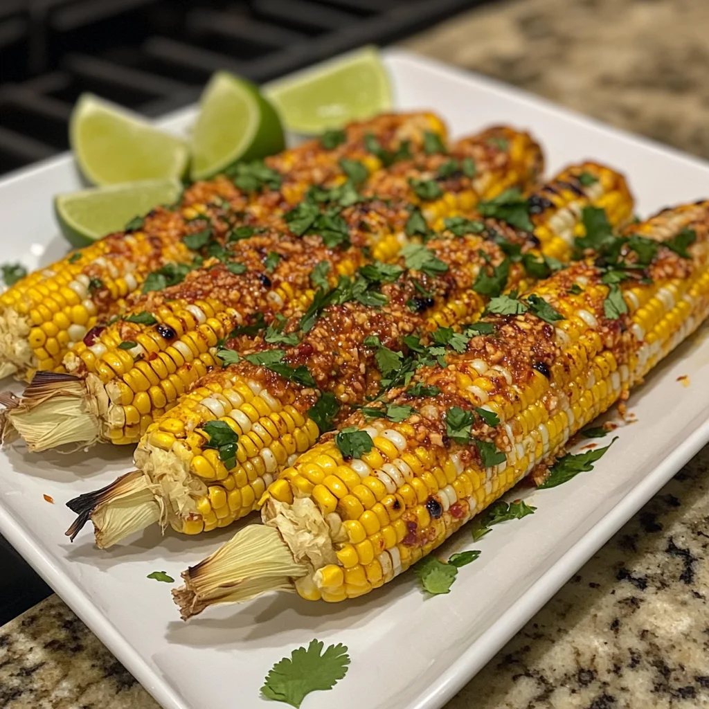 Grilled Corn on the Cob with Chili Lime Butter