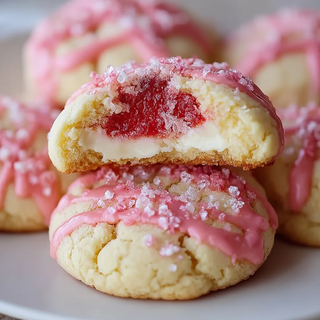 Soft Strawberry Cheesecake Cookies
