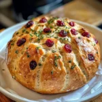 No-Knead Cranberry & Herb Bread With Garlic Butter