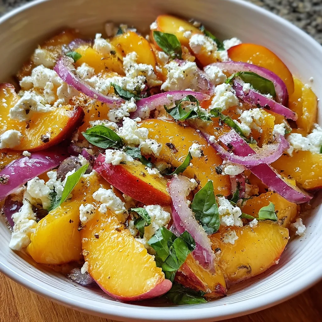 Peach Feta Salad