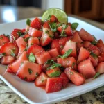 Strawberry Watermelon Salad with Honey