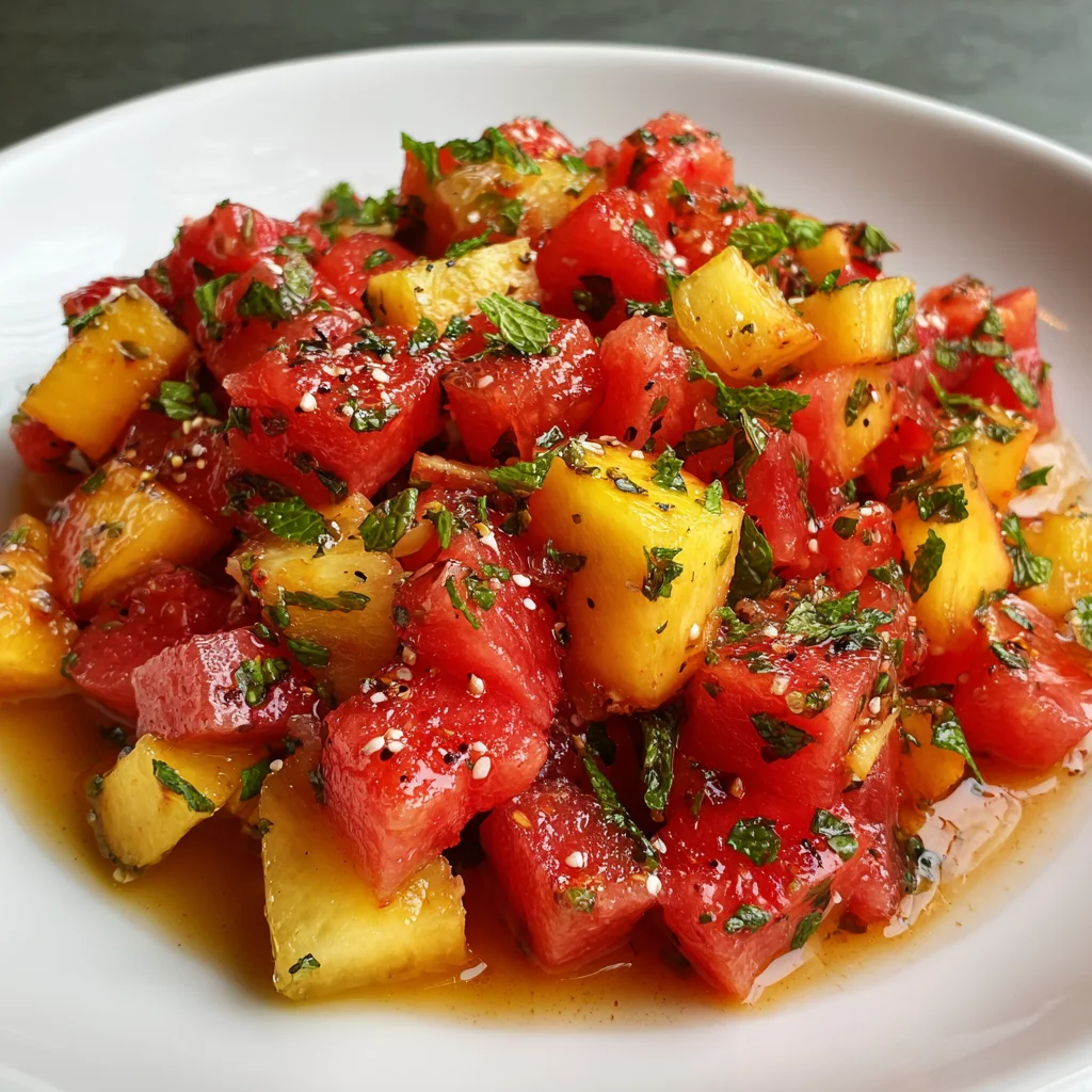 Peach Watermelon Salad