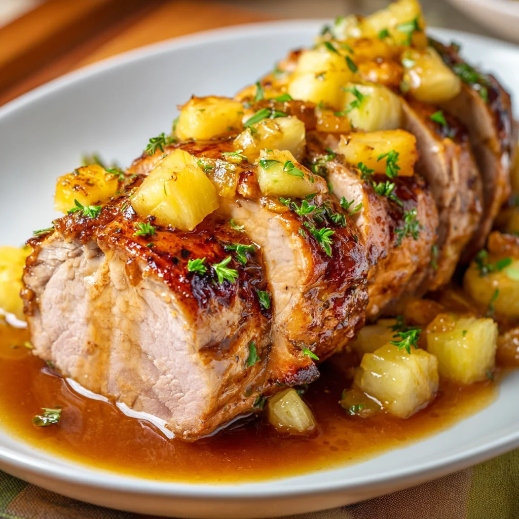 Slow Cooker Pineapple Pork Loin