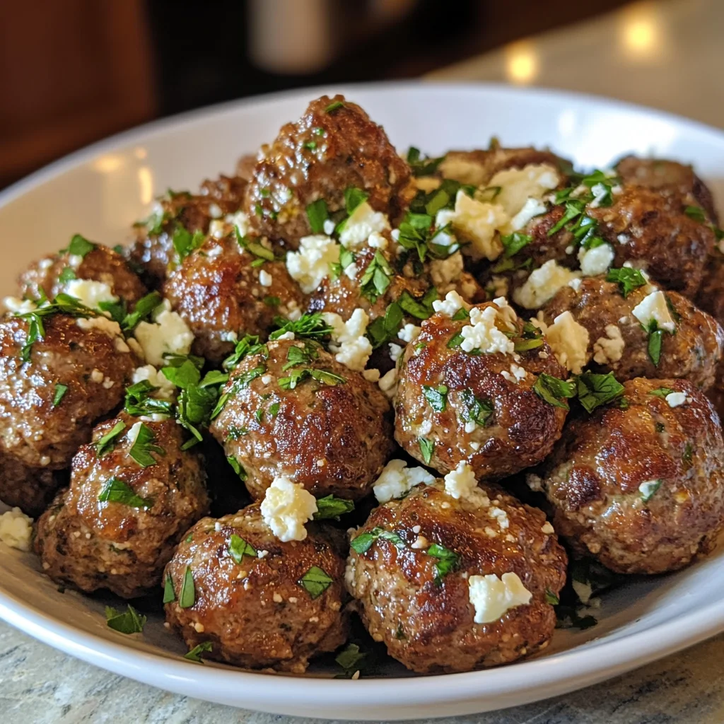 Keto Greek meatballs