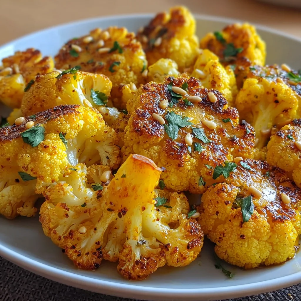 Golden Turmeric Roasted Cauliflower