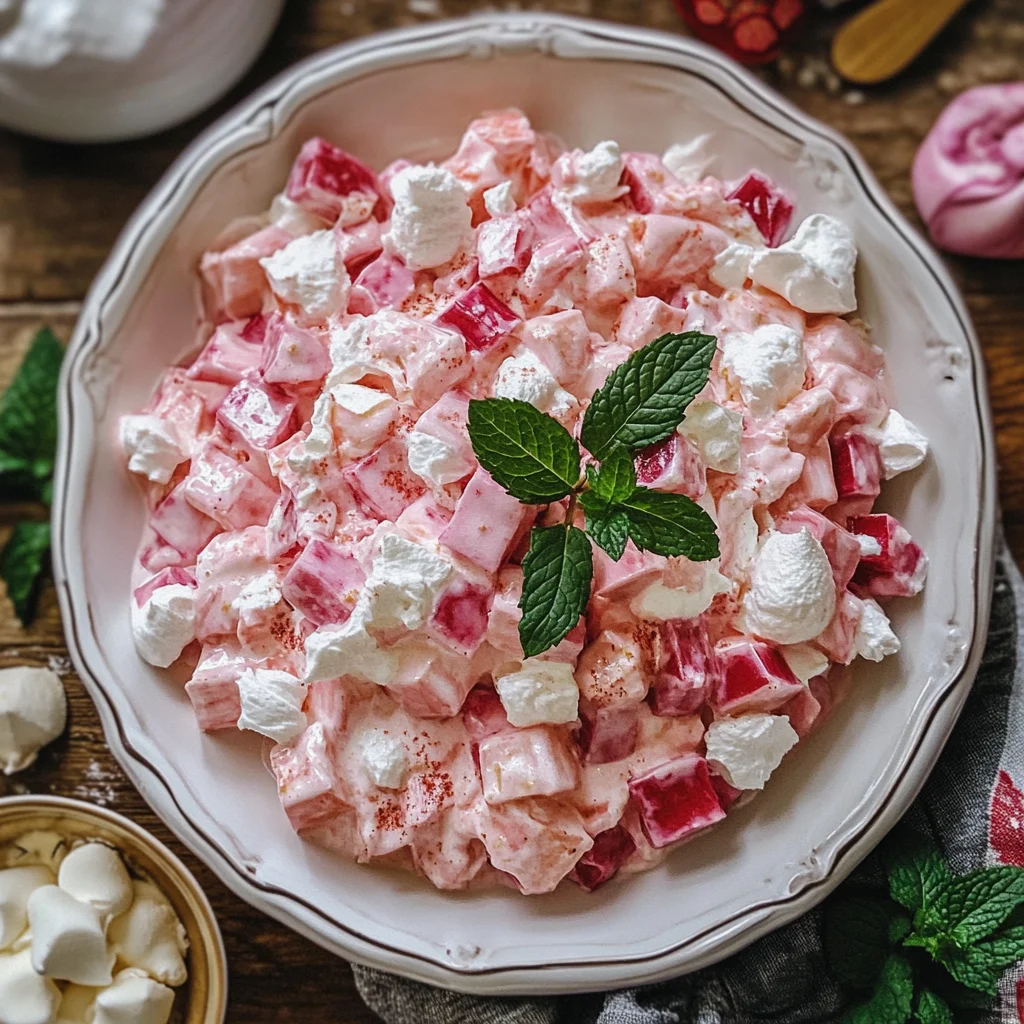 Roasted Rhubarb & Rose Eton Mess