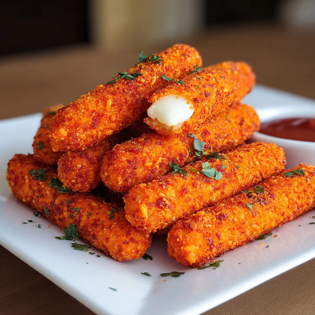 Hot Cheeto Mozzarella Sticks Recipe