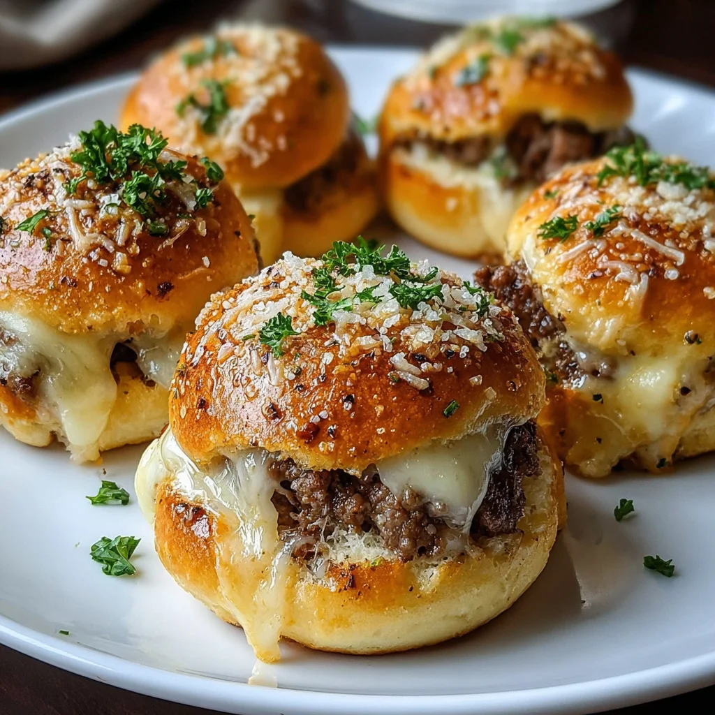 Garlic Parmesan Cheeseburger Bombs Recipe