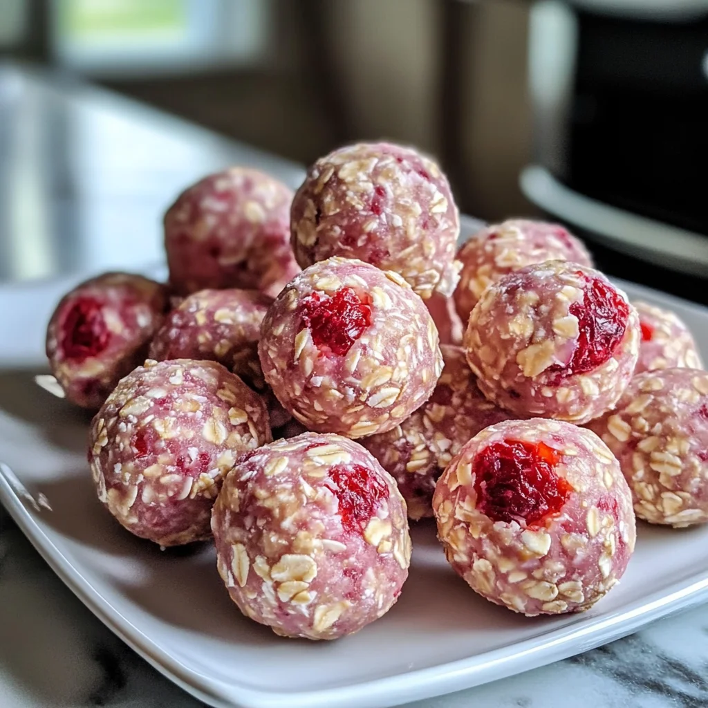 Strawberry Cheesecake Protein Balls