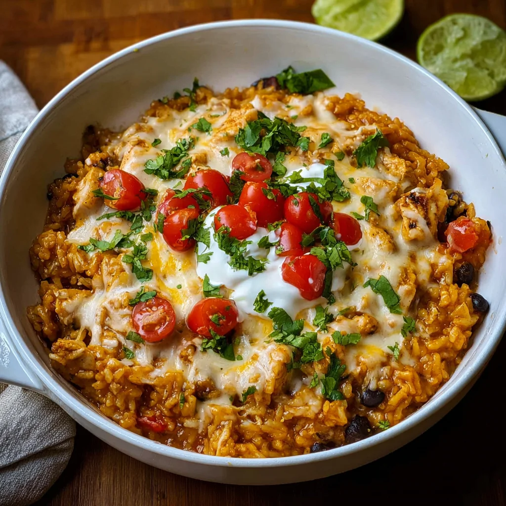 Cheesy Chicken Taco Rice