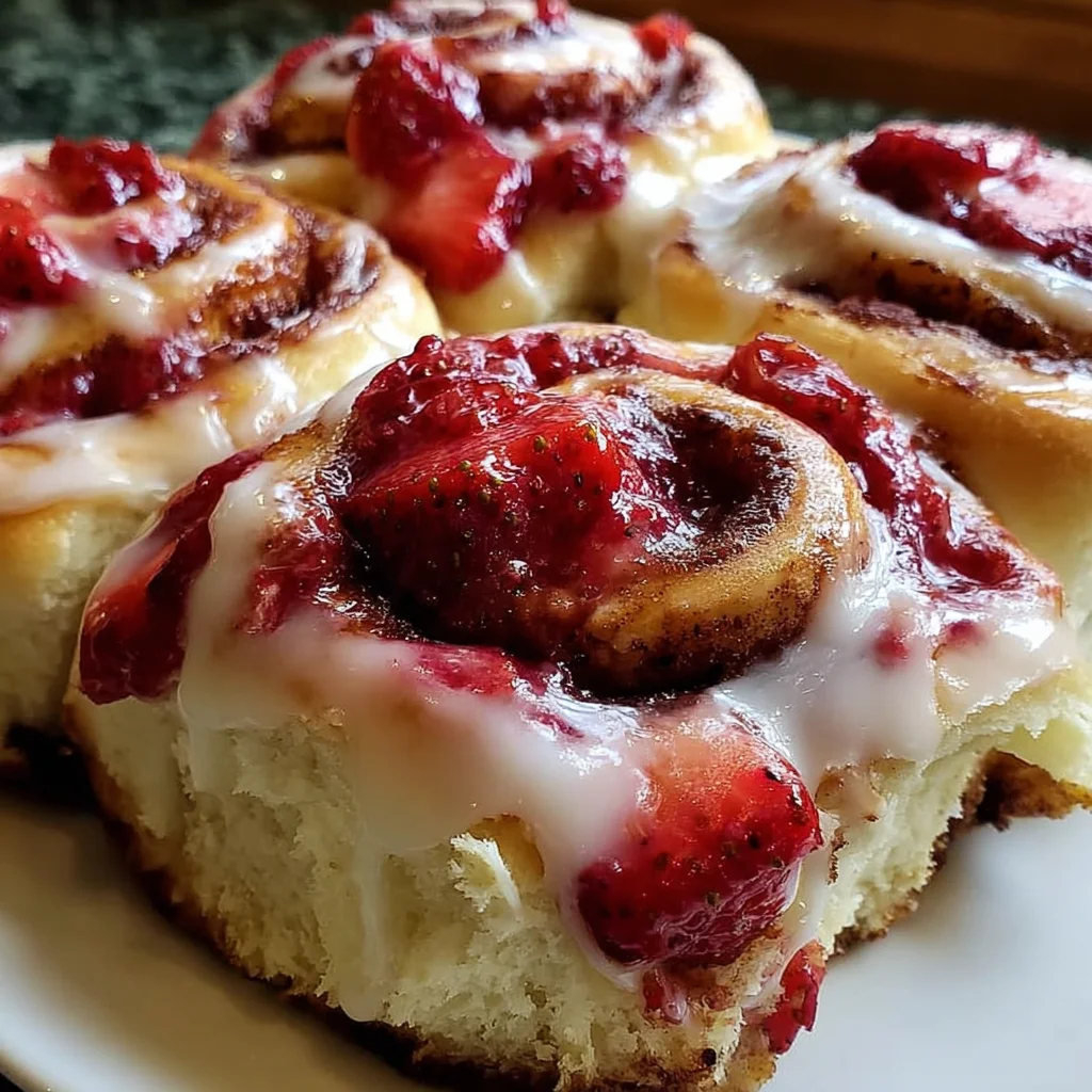 Strawberry Cheesecake Cinnabon Rolls