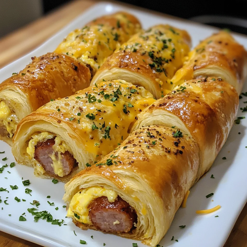 Sausage Egg and Cheese Breakfast Roll-Ups