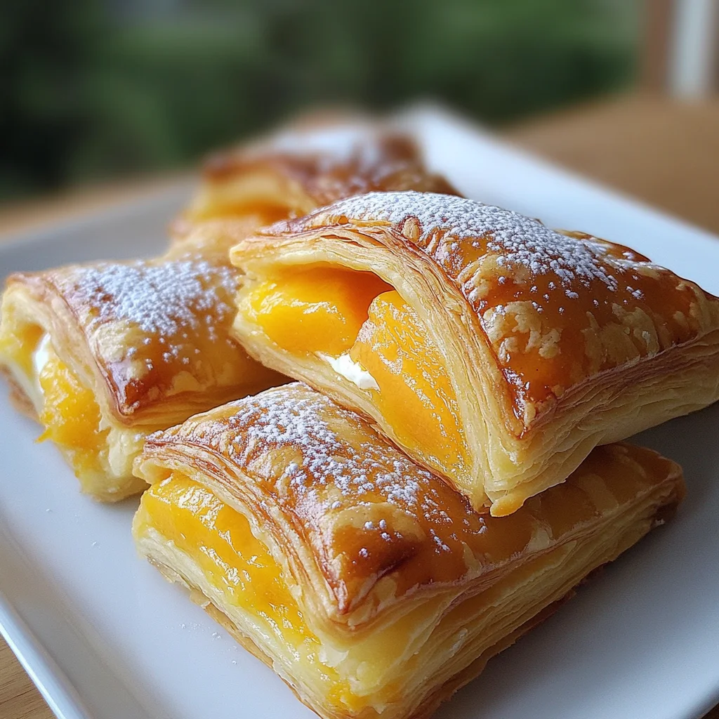 Peach and Cream Danish Pie