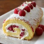 Raspberry White Chocolate Cake Roll