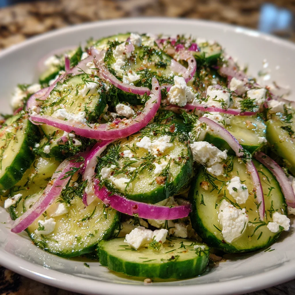 Cucumber feta salad