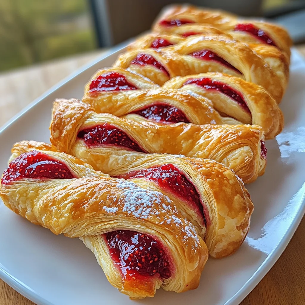 Raspberry Pastry Twists