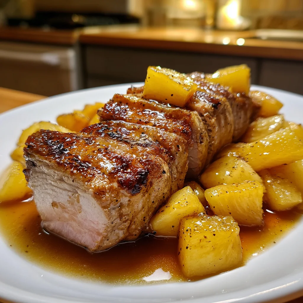 Slow Cooker Pineapple Pork Loin