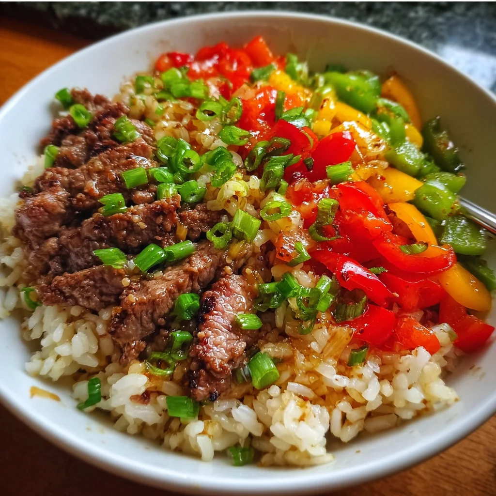 Beef and Pepper Rice Bowl