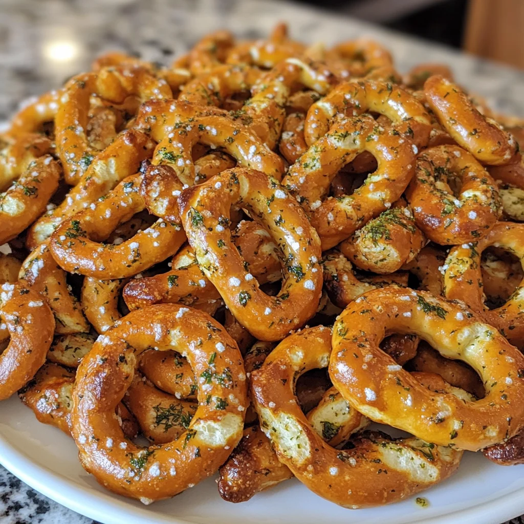 Baked Dill Pickle Pretzels