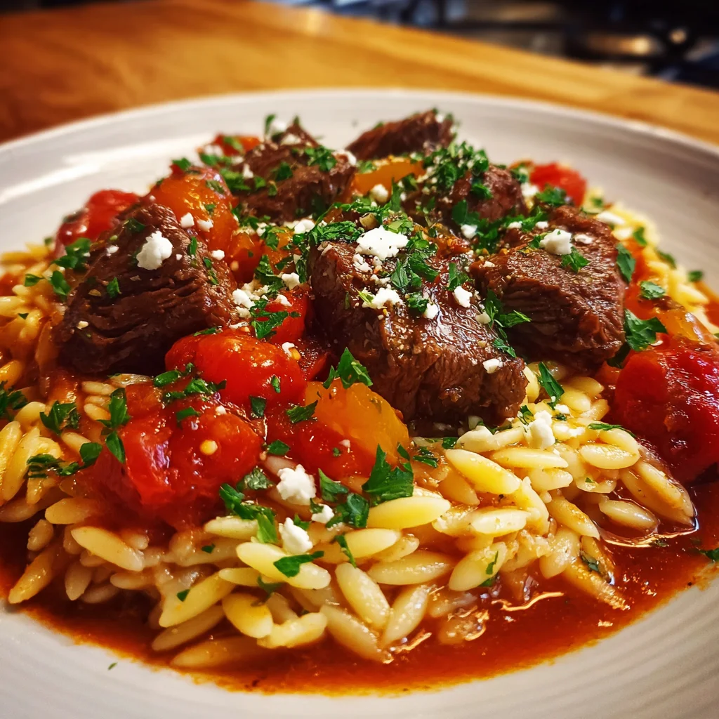 Beef Giouvetsi (Greek Beef Orzo Pasta) Recipe