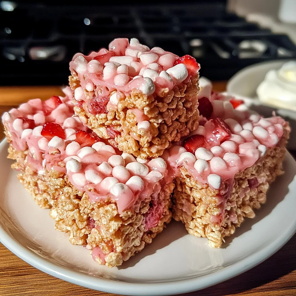 Strawberry Crunch Rice Krispie Treats