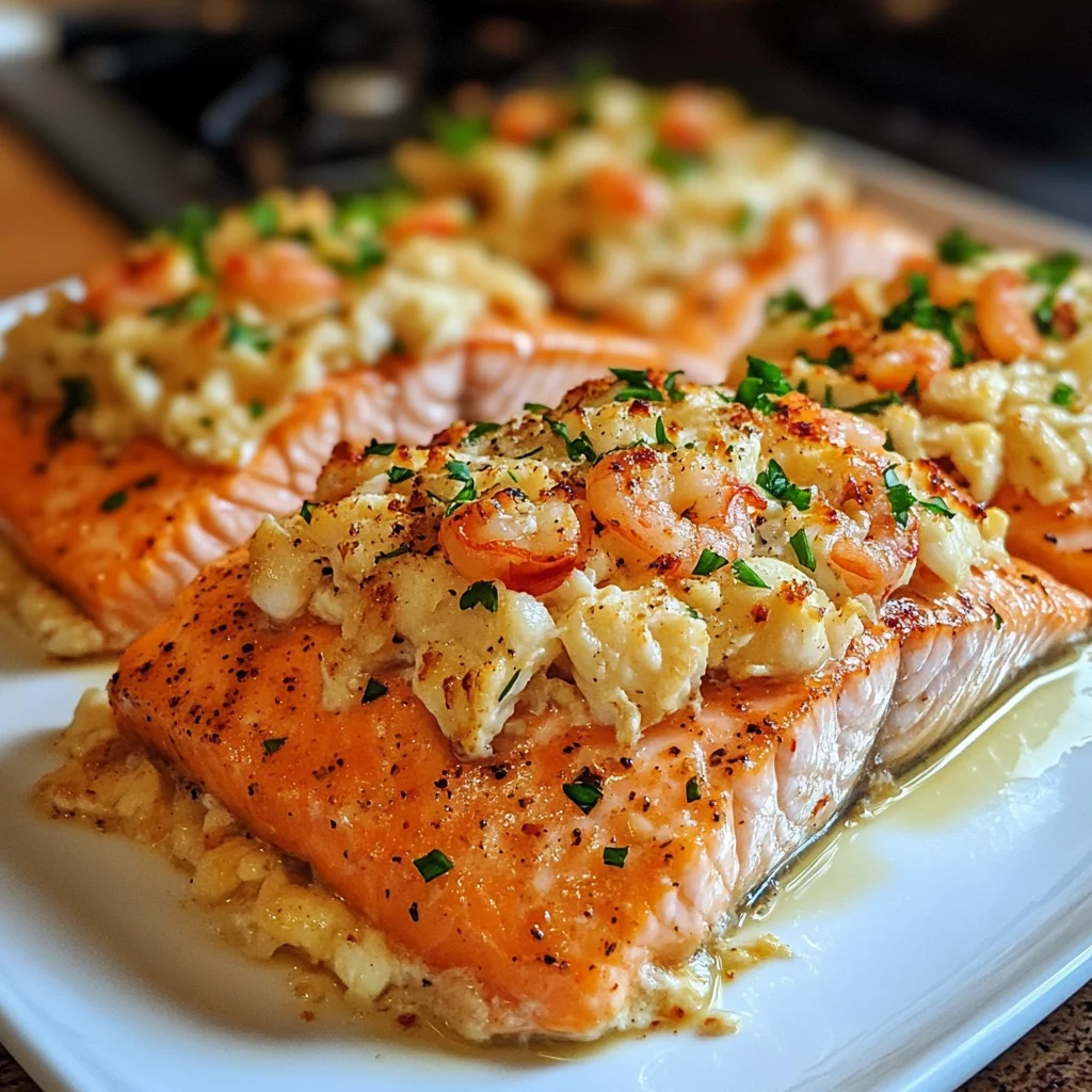 Seafood Stuffed Salmon – Elegant & Easy!