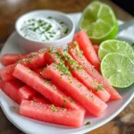 Watermelon Fries with Coconut Lime Dip