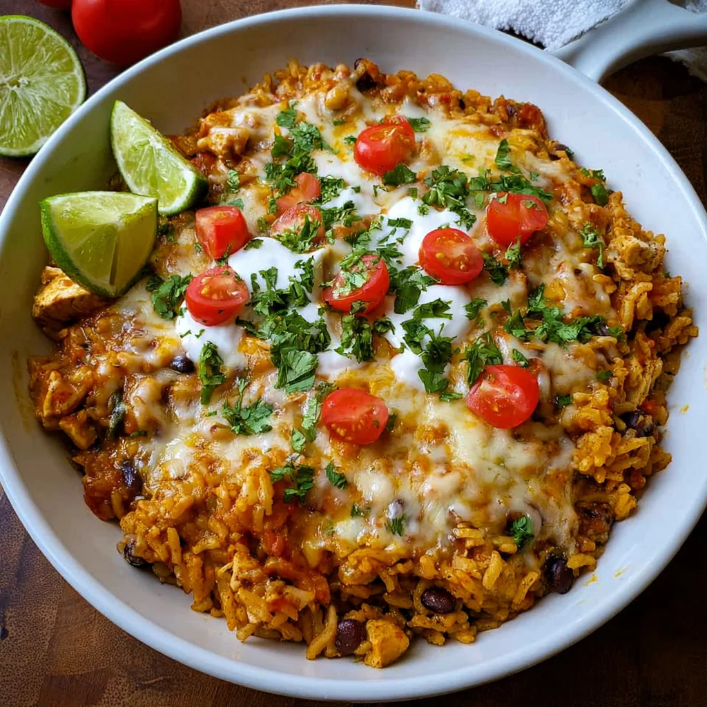 Cheesy Chicken Taco Rice
