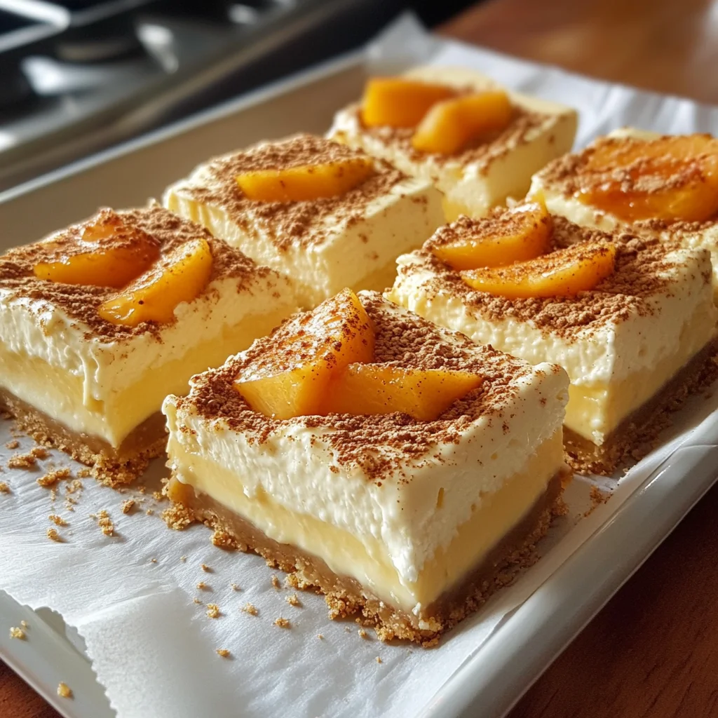 Peaches & Cream Cheesecake Bars: Summer in Every Bite!