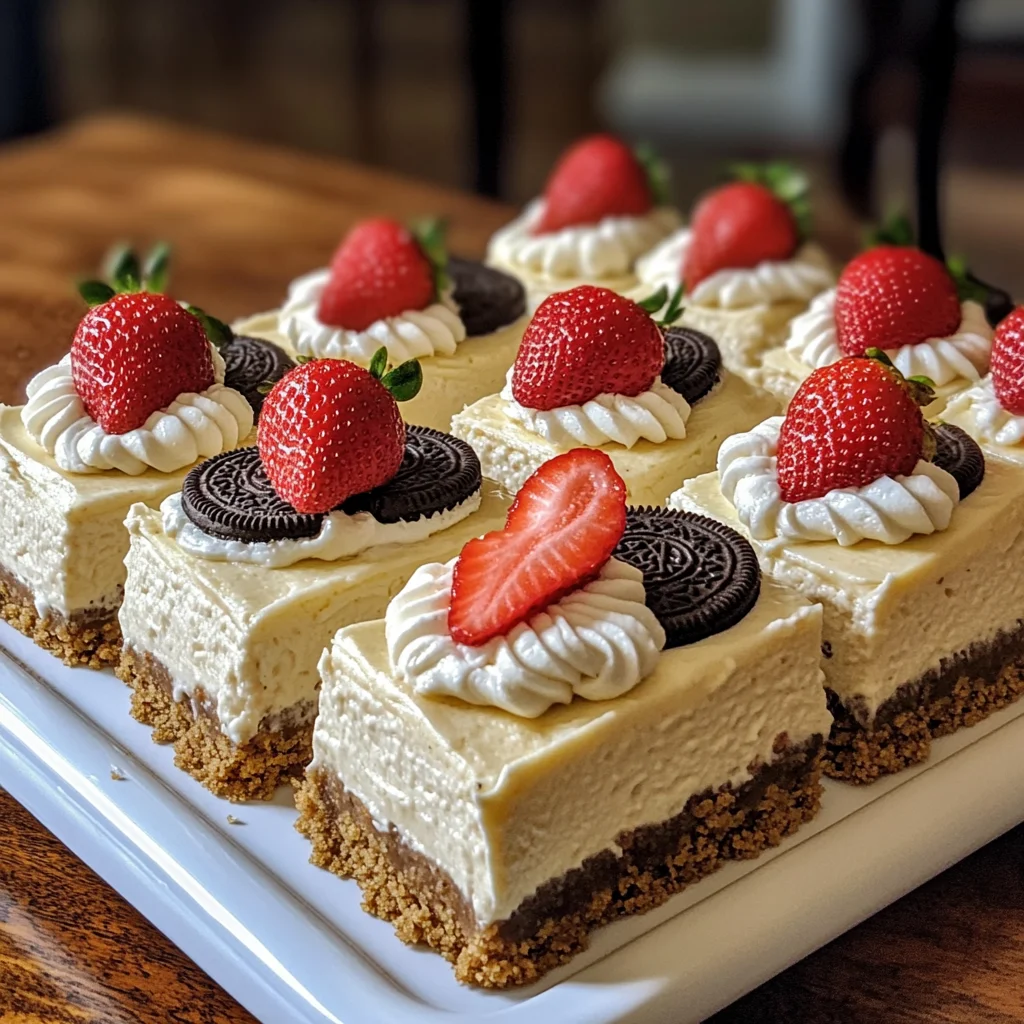 Golden Oreo Strawberry Cheesecake Bars