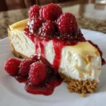 Delicious Lemon Raspberry Swirl Cheesecake