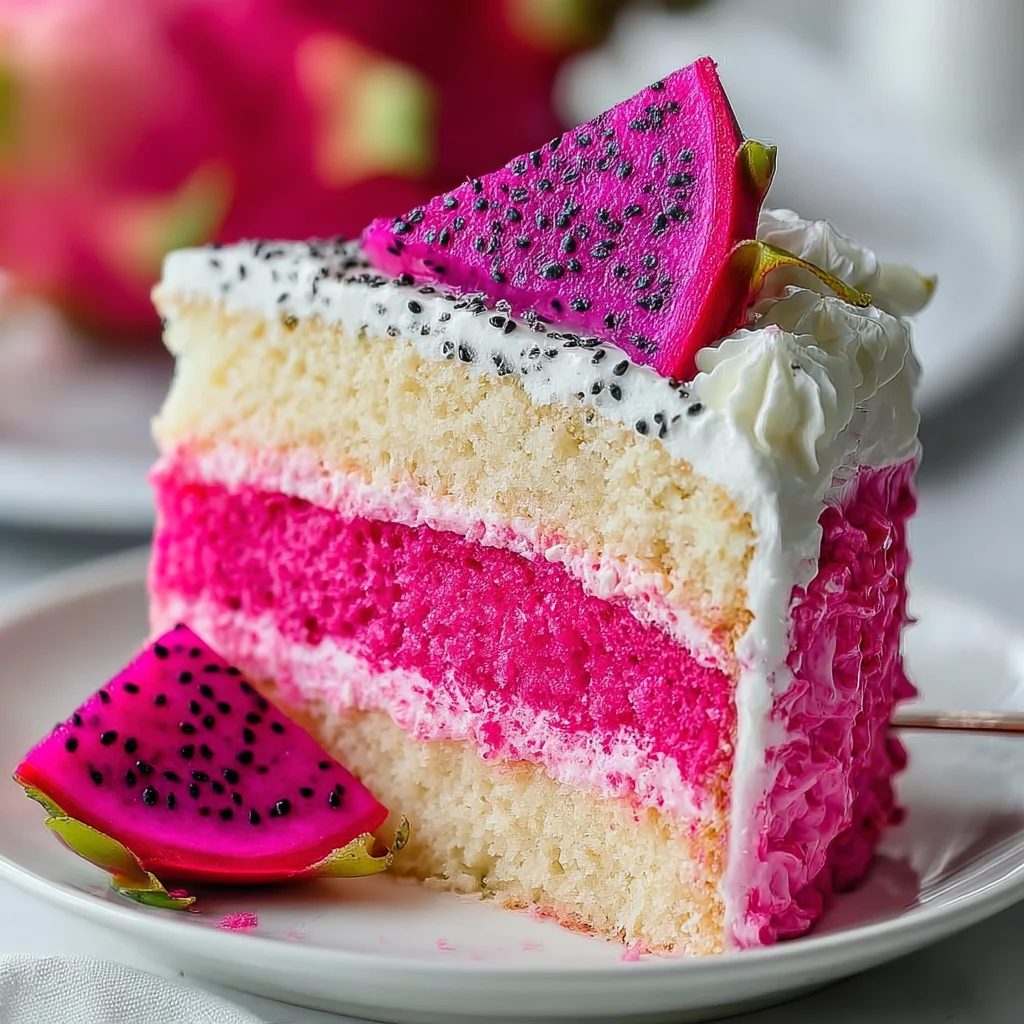 Stunning Pink Dragon Fruit Layer Cake Recipe