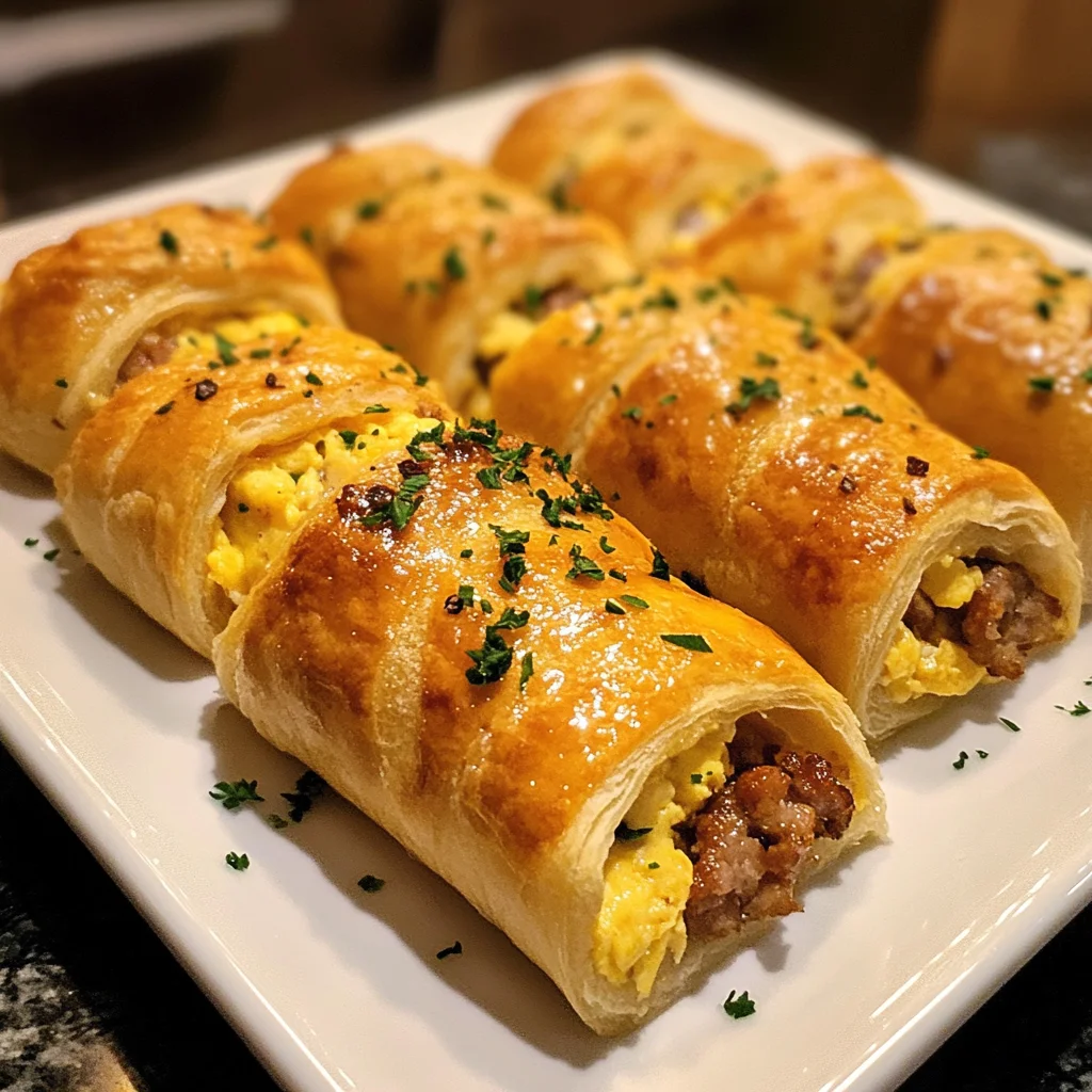 Sausage Egg and Cheese Breakfast Roll-Ups