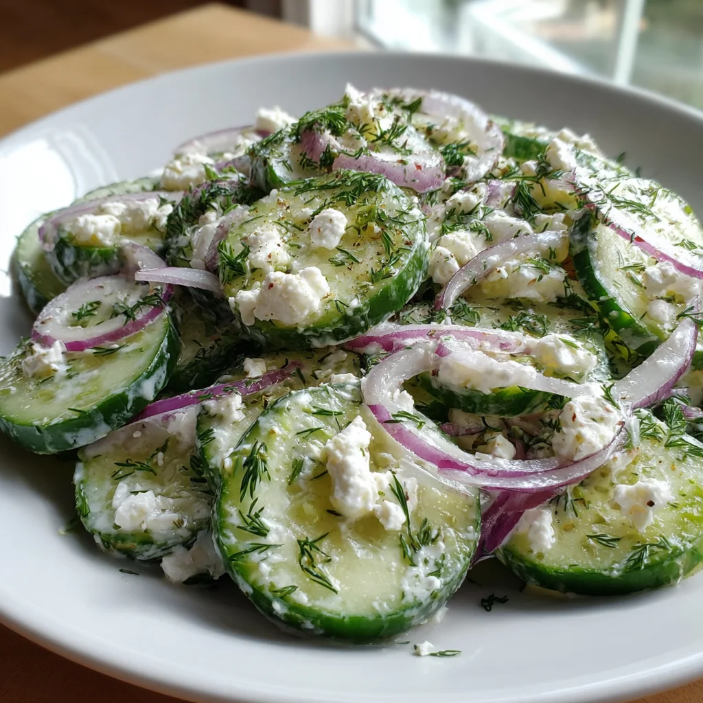 Cucumber feta salad