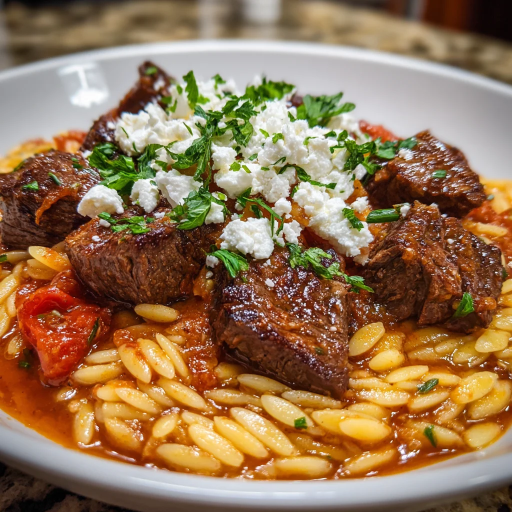 Beef Giouvetsi (Greek Beef Orzo Pasta) Recipe