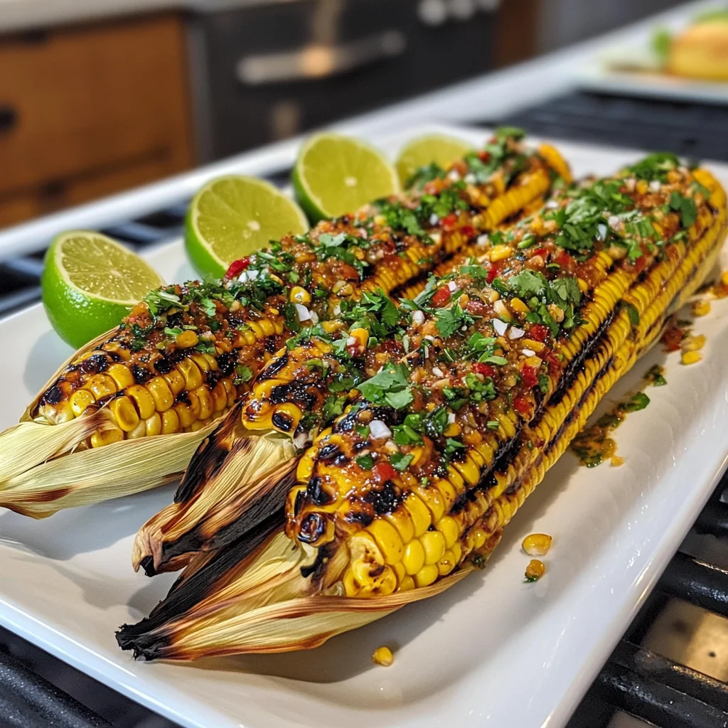 Grilled Corn on the Cob with Chili Lime Butter