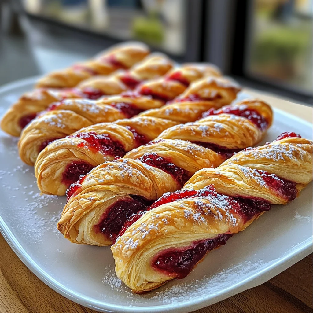 Raspberry Pastry Twists