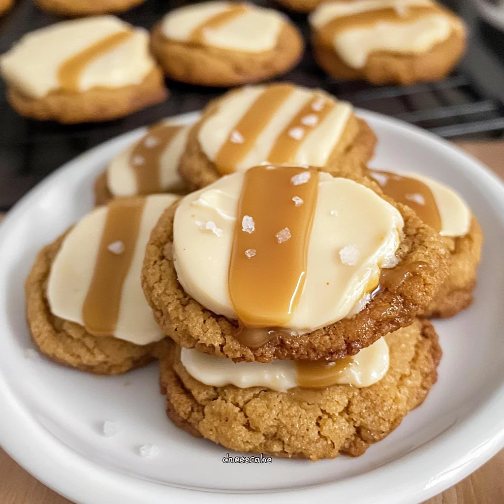 Salted Caramel Cheesecake Cookies